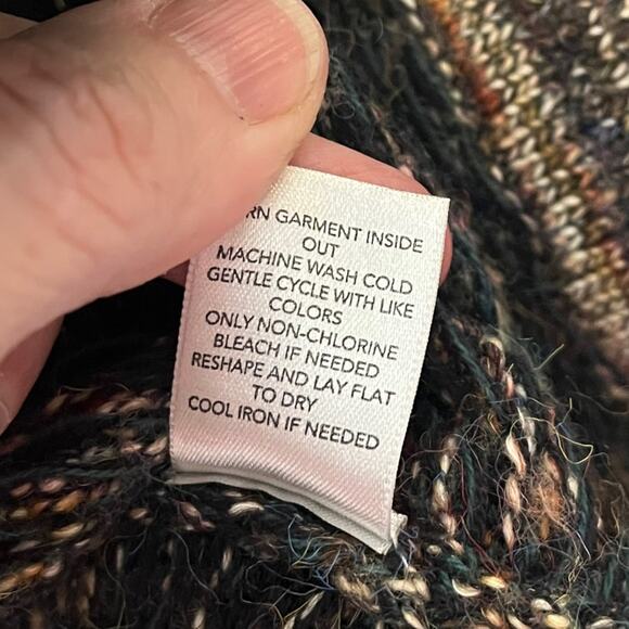 Christopher & Banks Cardigan Sweater Womens Medium Multicolored Textured Boxy - Picture 8 of 11